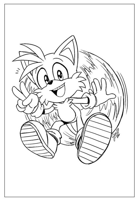 Desenhos De Tails Modelos Para Colorir