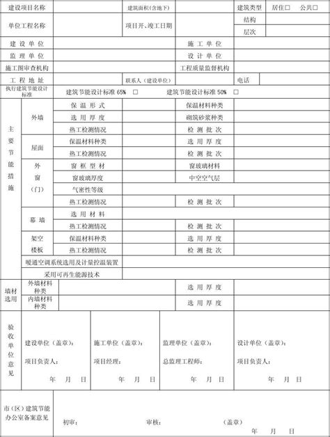 武汉市建筑节能分部工程竣工验收备案表word文档在线阅读与下载无忧文档