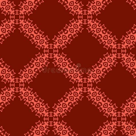 Red Ornamental Seamless Pattern Endless Texture Oriental Geometric