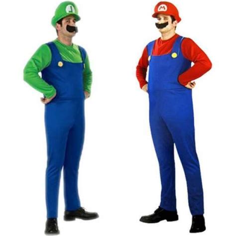 Super Mario Luigi Bros Erwachsene Karneval Kostüme Herren Damen Cosplay