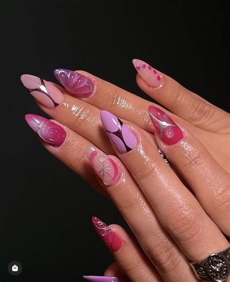 Nail Arts Pink Nails Nail Designs Ongles Cute Nails Kuku Nail Art