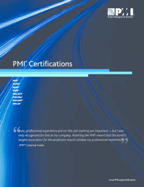 Fillable Online Pmi Certifications Fax Email Print Pdffiller