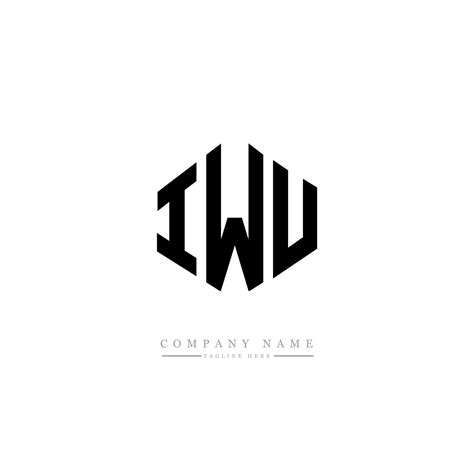 IWU letter logo design with polygon shape. IWU polygon and cube shape ...