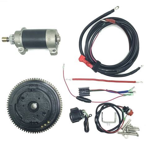 Electric Start Motor Flywheel Kit For Yamaha Parsun Hidea F Ah