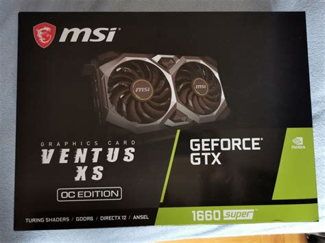 Msi Geforce Gtx 1660 Super Ventus Xs Oc Edition 6gb