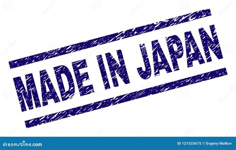 Grunge Textured Made In Japan Stamp Seal Stock Illustration