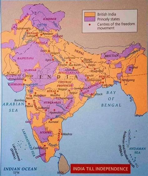 Map Of India Before Independence