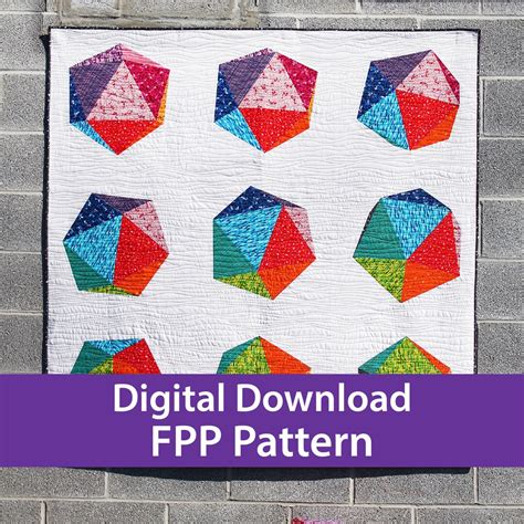 Spinning Icosahedron Quilt Fpp Foundation Paper Piecing Pdf Pattern