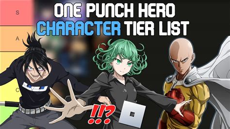 One Punch Hero Character Tier List 2024 Roblox Tier Lists YouTube