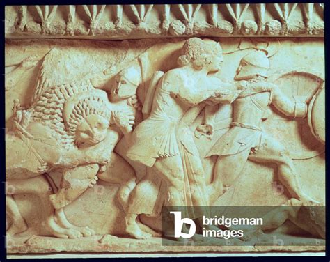 Detail Of The North Frieze Of The Siphnian Treasury Depicting Gods