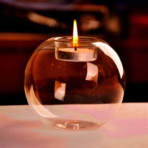 Round Clear Glass Candle Holder Apollobox