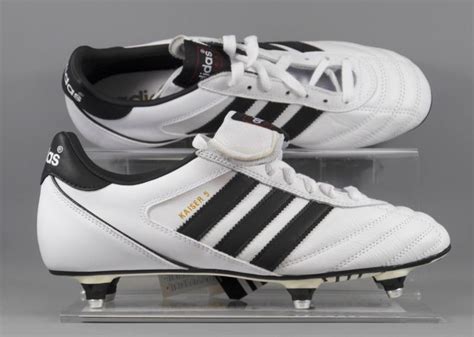 B34256 Adias Kaiser 5 Cup In White Soft Ground Metal Studs Football