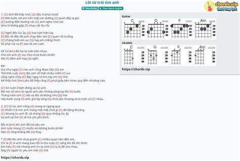 Chord Lời Từ Trái Tim Anh Phan Mạnh Quỳnh Tab Song Lyric Sheet Guitar Ukulele Chords Vip