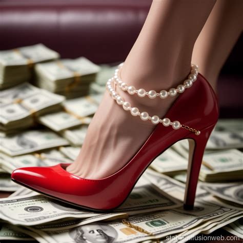 Make An Image For Of A Foot Wearing Red High Heels Prompts Stable