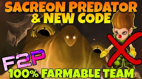 NEW CODE F2P SACREON WIND PREDATOR 100 FARMABLE TEAM SUMMONERS WAR