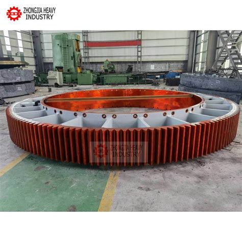 Cement Plant Large Diameter Casting Girth Gear Alloy Steel Rotary Kiln