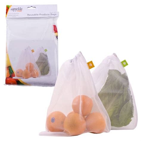 Eco Friendly Mesh Produce Bags Set Of