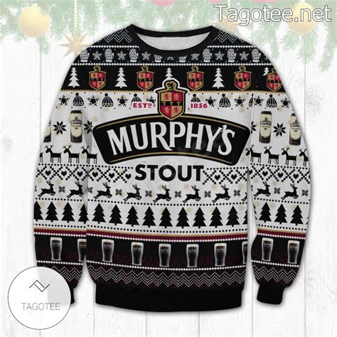 Murphy S Irish Stout Draught Style Beer Logo Holiday Ugly Christmas