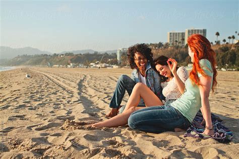 Girls At The Beach By Stocksy Contributor Jayme Burrows Stocksy