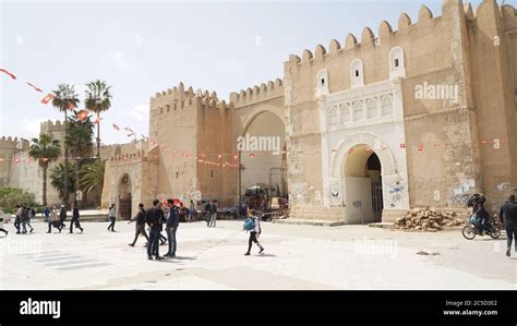 The Ancient Amphitheater Of El Jem In Tunisia North Africa Stock Photo