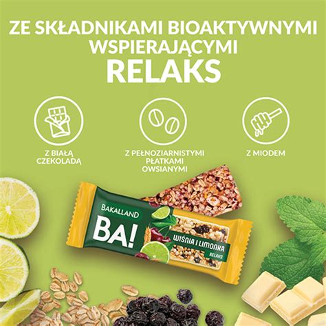 Bakalland Baton BA lans Wiśnia z limonką 38 g TaniaKsiazka pl