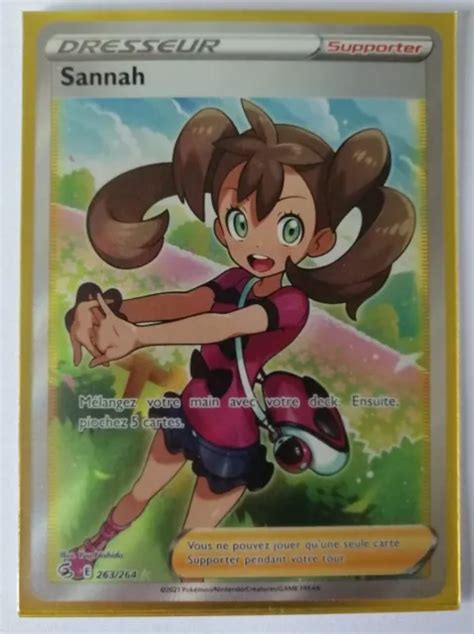 Carte Pok Mon Dresseur Sannah Full Art Eb Poing De Fusion