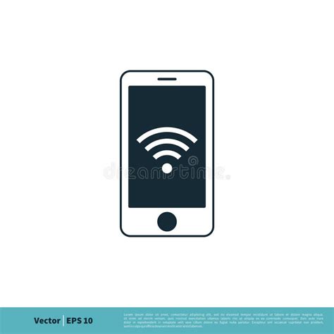 Smartphone Signal Icon Vector Logo Template Illustration Design Vector