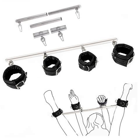 Spreader Bar Sex Toys Restraints With Handcuffs Foot Wrist Cuffs Bdsm Bondage Set Clips