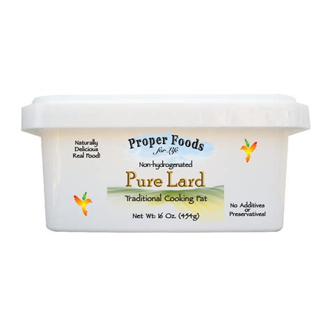 Proper Foods Pure Lard Non Hydrogenated Pasture Raised All Natural