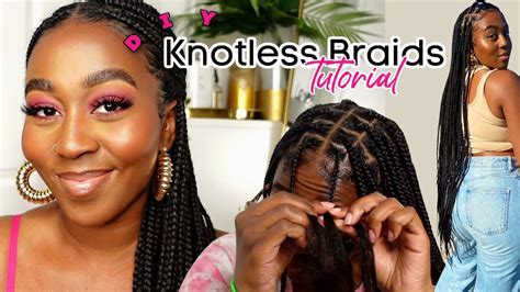 How To Do Knotless Box Braids On Yourself Detailed And Beginner