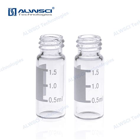 Alwsci 1 5ml 10 425 Screw Neck Clear Glass HPLC Vial China 1 8ml 10