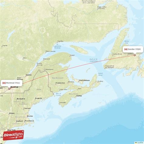 Direct Flights From Montreal To Gander YUL To YQX Non Stop