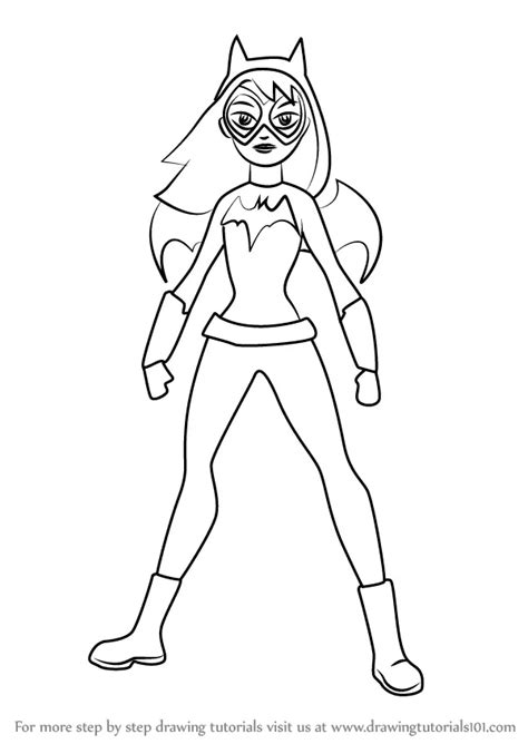 Learn How To Draw Batgirl Standing From Dc Super Hero Girls Dc Super