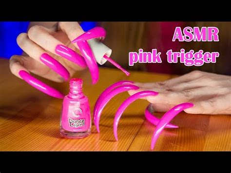 Asmr Pink Trigger Long Nails Manicure Asmr Relax Tapping Clicking