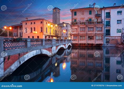 Treviso, Italy at sunrise. editorial photo. Image of historical - 271970576