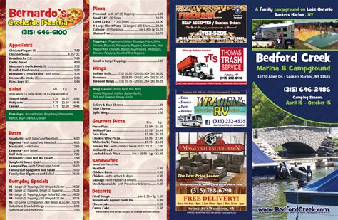 Bedford Creek Brochure 2018 Fasprint Menus