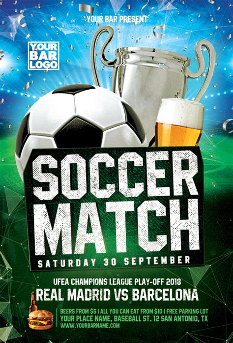 Euro Soccer Match Flyer Template Flyer For Soccer Events