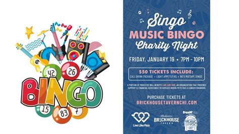 Singo Music Bingo Charity Night For Live Like Roo Brickhouse Tavern Chi Chicago January 19