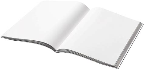 Open Blank Book With White Pages 46005861 Png