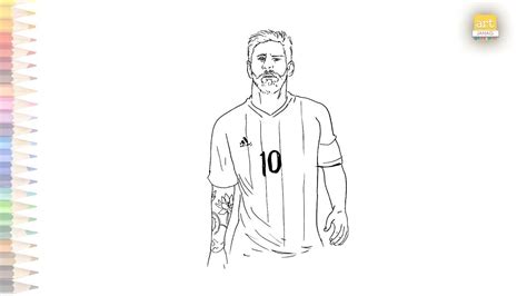 Messi Vs Ronaldo Lionel Messi Messi Drawing Outline Drawings | Images ...