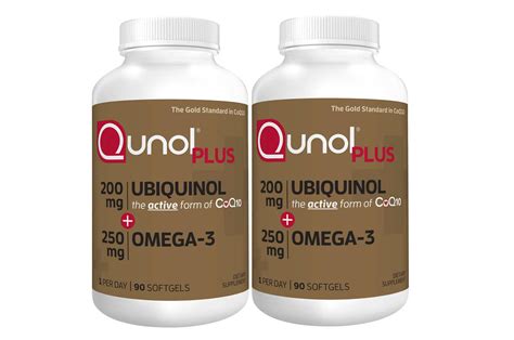 2 Pack Qunol Plus Ubiquinol 200 Mg With Omega 3 90 Softgels