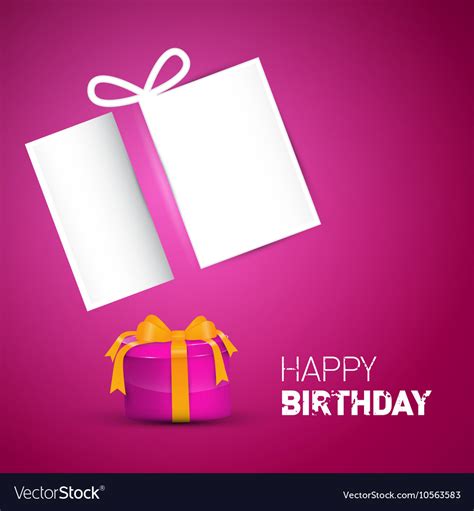 Happy Birthday Card Pink Birthday Background Vector Image