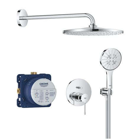 Essence Concealed Shower System With Rainshower Mono Grohe