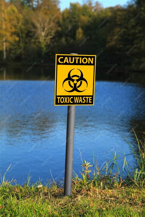 Premium Photo Toxic Waste Caution Sign