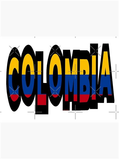 Colombia Font With Colombian Flag Poster For Sale By Havocgirl