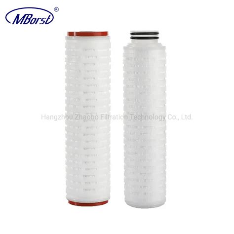 SGS Approved Pleated PTFE Membrane Water Filter Cartridge With