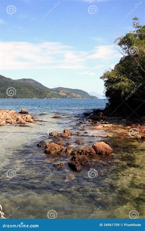 Lagoa Azul Ilha Grande Rio De Janeiro State Brazil Stock Image - Image of boulders, state: 34961709