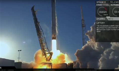 Spacex Falcon 9 Launch Incredible Footage Shows Rocket Blasting Nasas