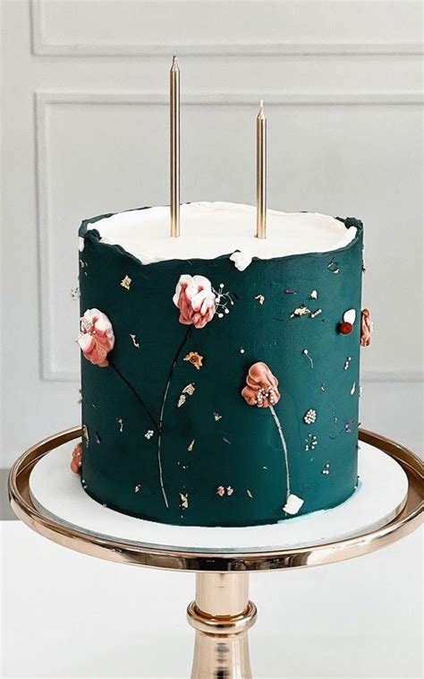 50 Cute Buttercream Cake Ideas For Any Occasion Dark Green