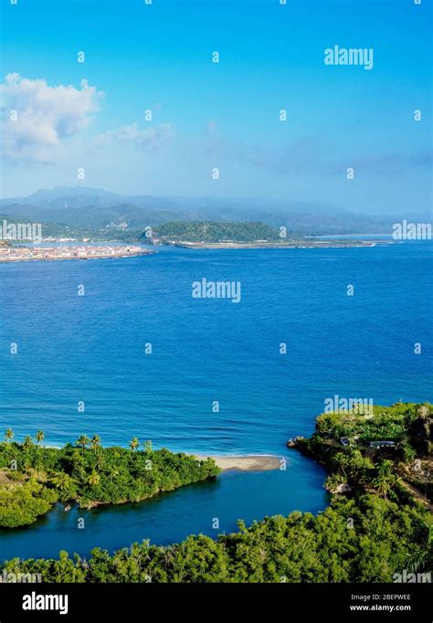 River Miel Elevated View Baracoa Guantanamo Province Cuba Stock